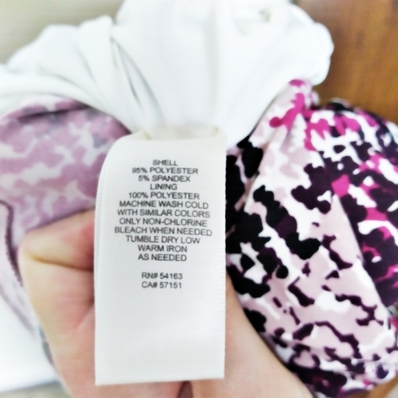 Eliza J Purple and Black Dotted Check Print Quarter Sleeve Gathered Dress - Picture 8 of 9